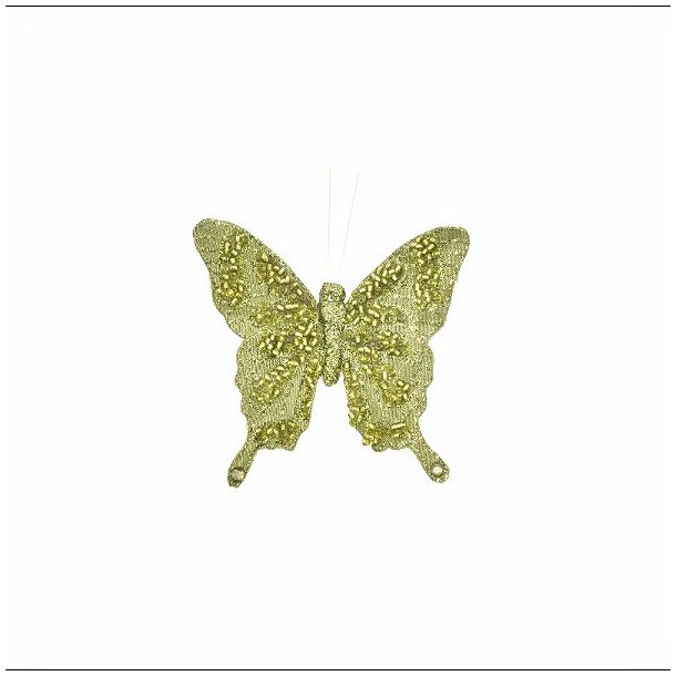 Sommerfugle i rd, grn og fuchsia str. L9 cm